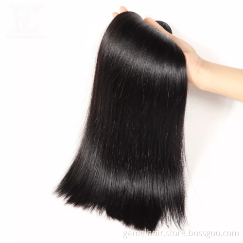 wholesale natural color hair bundles T type lace with closure middle part 4x4 closure with straight Brazilian Virgin human hair